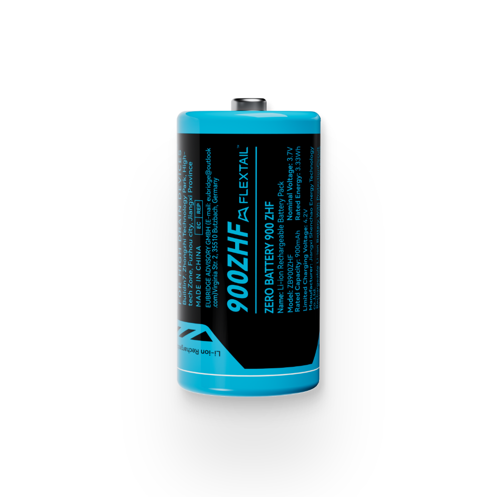 ZERO BATTERY - High Performance RCR123A Li-ion Battery