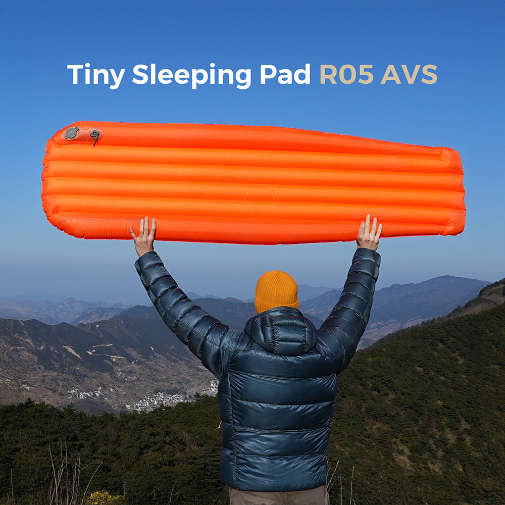 TINY SLEEPING PAD R05 AVS- 5.6 R-Value Lightweight Automatic Inflation Pad