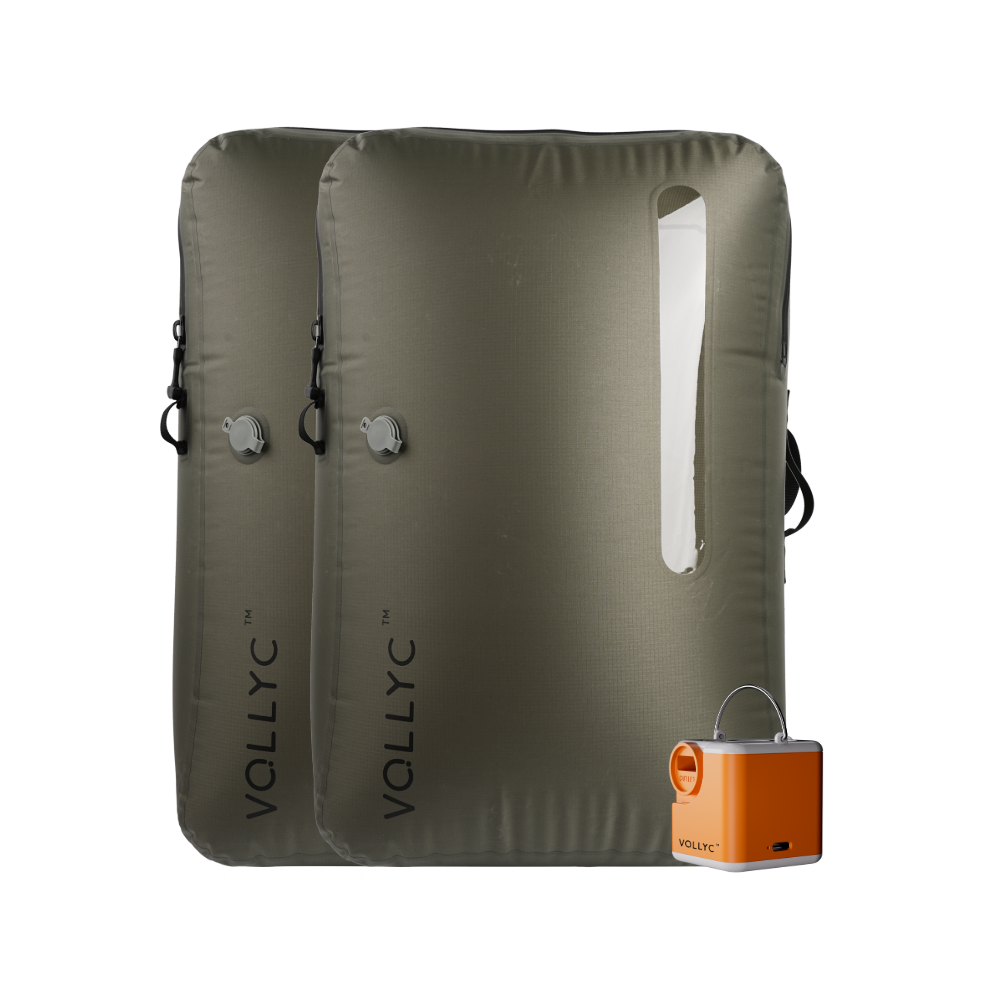 FLEXTAIL X VOLLYC EZY SET BUNDLE - 3 Size Waterproof Travel Vacuum Pack For Luggage Space Saving