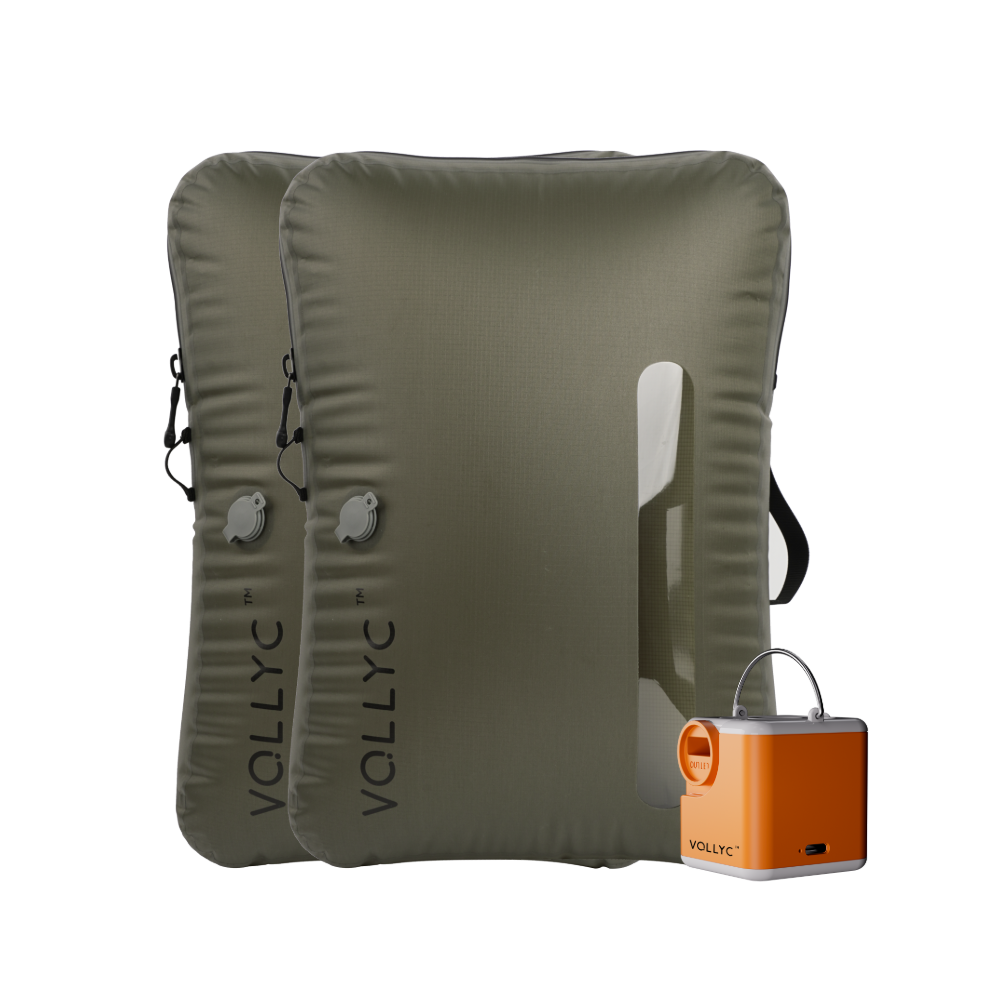 FLEXTAIL X VOLLYC EZY SET BUNDLE - 3 Size Waterproof Travel Vacuum Pack For Luggage Space Saving