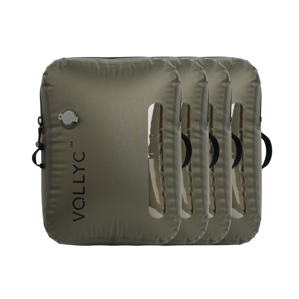 FLEXTAIL X VOLLYC EZY SET BUNDLE - 3 Size Waterproof Travel Vacuum Pack For Luggage Space Saving