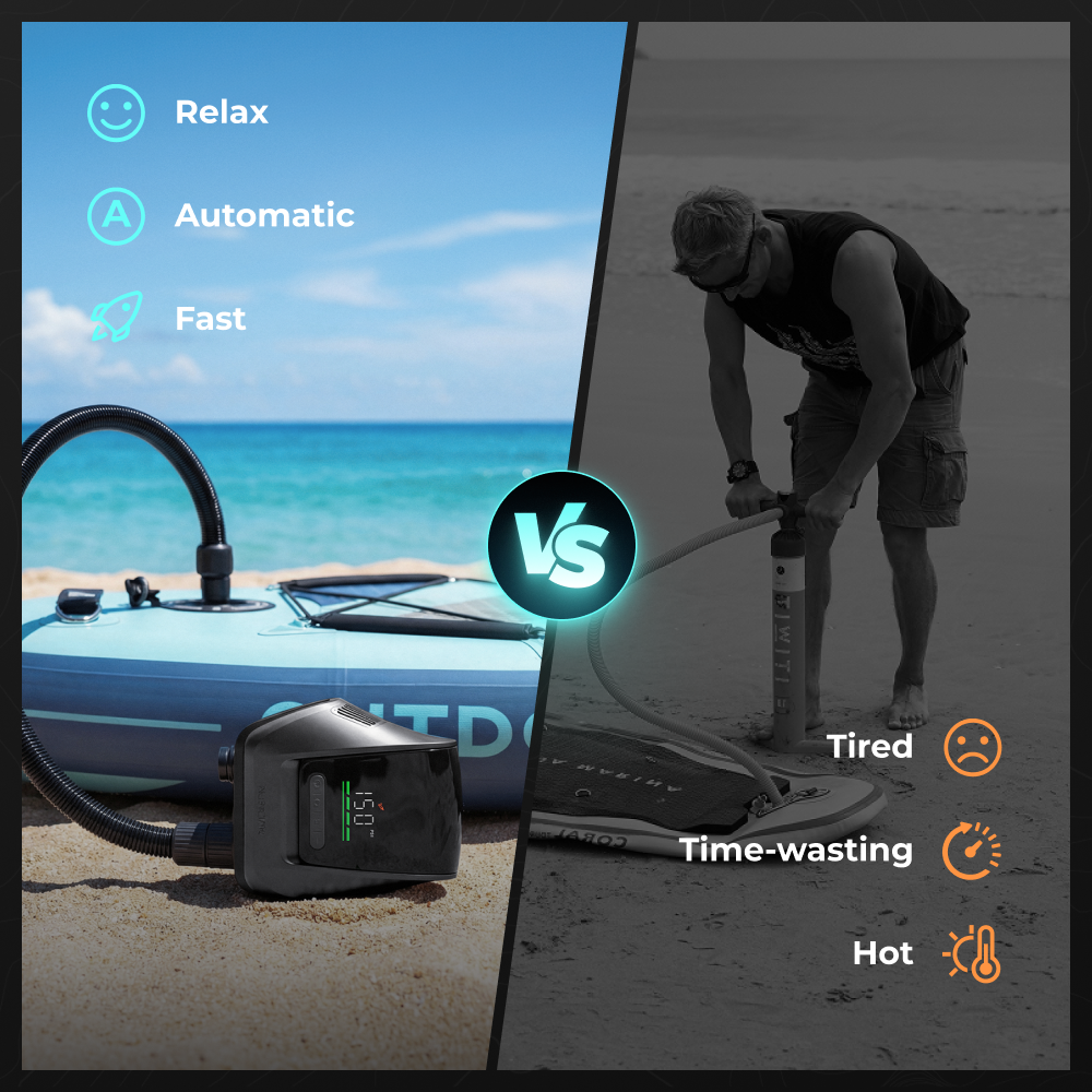 EVO SUP PUMP 200 - Fast SUP Inflation. Lightweight to Carry