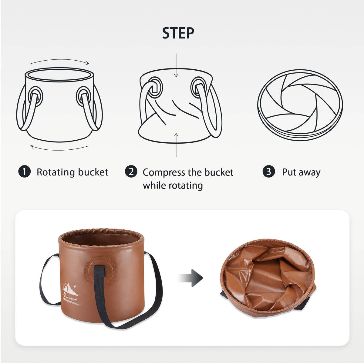 COZY BUCKET-Foldable Waterproof Round Camping Bucket - FLEXTAIL