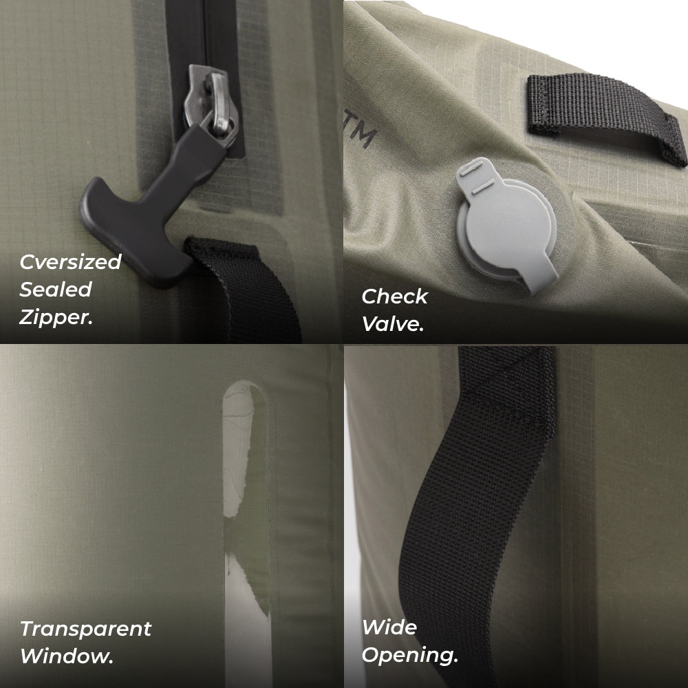 FLEXTAIL X VOLLYC EZY SET BUNDLE - 3 Size Waterproof Travel Vacuum Pack For Luggage Space Saving
