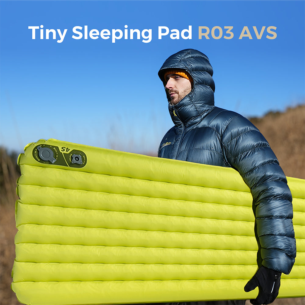 TINY SLEEPING PAD R03 AVS - 3.5 R-Value 3 Season Sleeping Pad with Pump