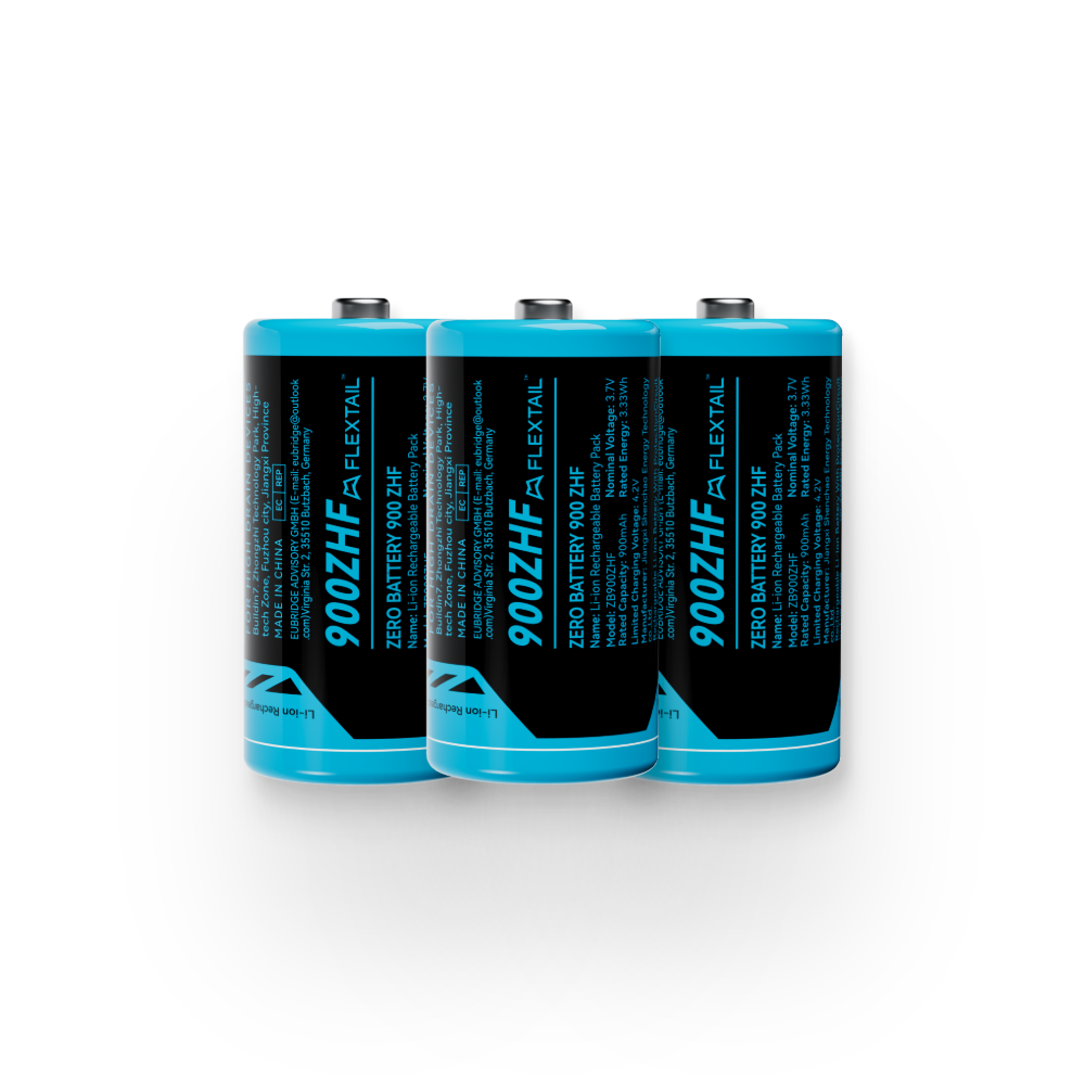 ZERO BATTERY  - High Performance RCR123A Li-ion Battery