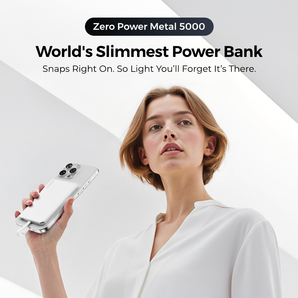 ZERO POWER METAL 5000M - World's Slimmest Power Bank
