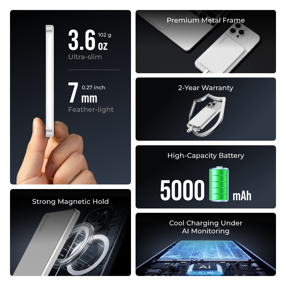 ZERO POWER METAL 5000M - World's Slimmest Power Bank