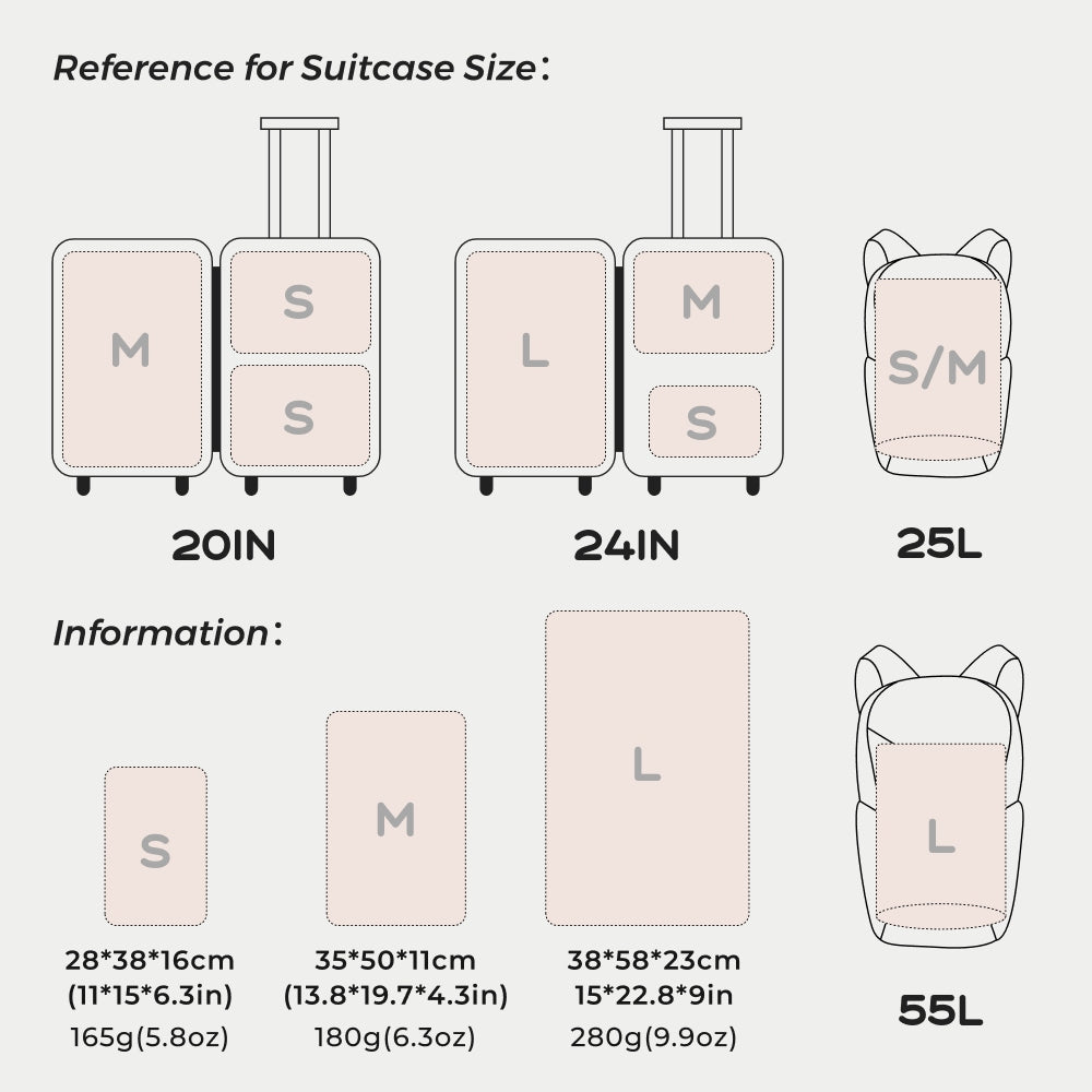 FLEXTAIL X VOLLYC EZY SET BUNDLE - 3 Size Waterproof Travel Vacuum Pack For Luggage Space Saving