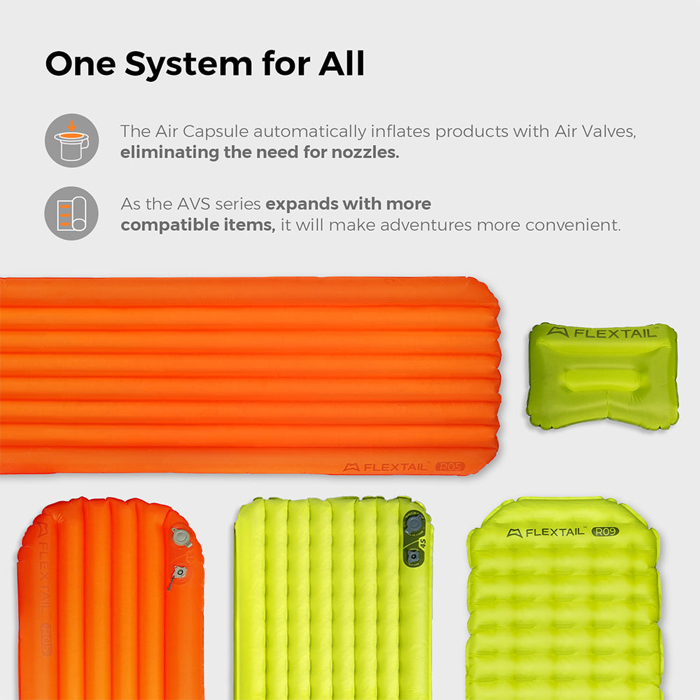 TINY SLEEPING PAD R05 AVS- 5.6 R-Value Lightweight Automatic Inflation Pad
