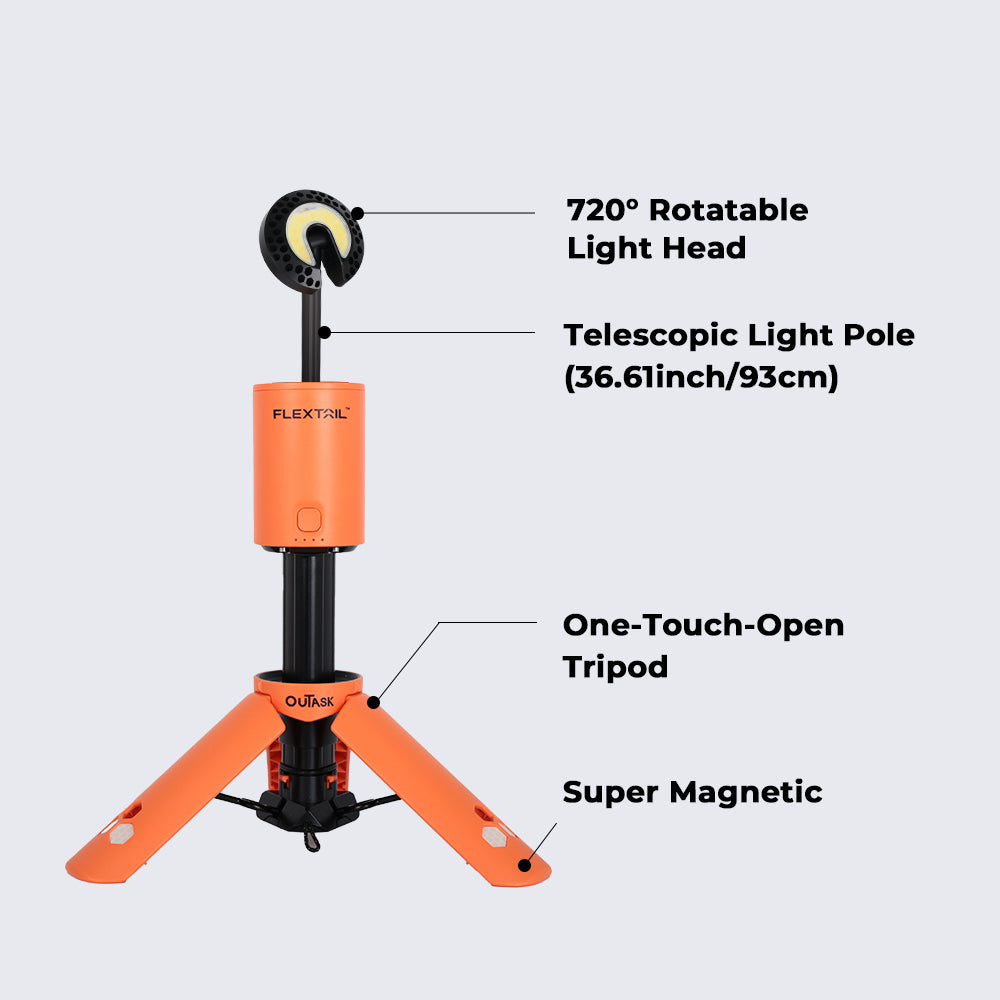 EVO LANTERN - FLEXTAIL x OuTask 2-in-1 Telescopic Lantern for Versatile Lighting(US Clearance）