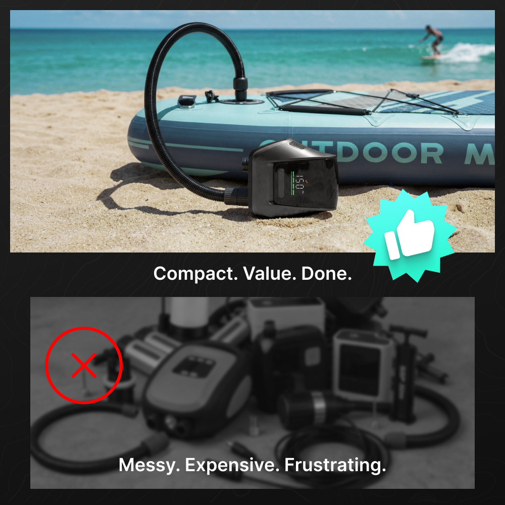 EVO SUP PUMP 200 - Fast SUP Inflation. Lightweight to Carry